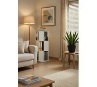 Amos Mann Furniture Luna White Effect Tall Revolving Filling Tower Bookcase Cabinet