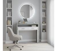 Amos Mann Furniture Tressa Extendable Console Desk In Grey And White - 0L4582A