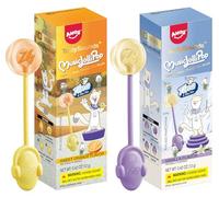 Amos Music Lollipop Candy, 2PCS-(Orange & Vanilla) Flavor Audio Singing Lollies Sweets, Musical Lollipops Easter Sweet Gift, Sugar Free Lollipops Individually Wrapped Perfect for Party