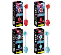 Amos Music Lollipop Candy, Audio Singing Lollies 4-Pack 2 x Strawberry & 2 x Blueberry Flavours, Sugar Free Lollipops Individually Wrapped Perfect Party Favor Gift