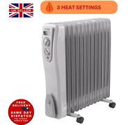 AMOS Oil Filled Radiator 3000W 13-Fin Thermostat Heater with Light Indicator