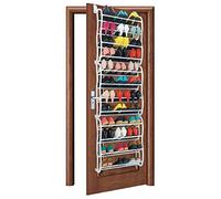 AMOS 36 Pair Over the Door Hanging Hook 12 Tier Shoe Rack Adjustable Shelf Organiser Holder Storage Stand Space Saving