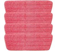 AMOS Pack of 4 Spray Mop Replacement Spare Reusable Washable Microfibre Pads Cloth for Hardwood Laminate Wood Vinyl Tiles Kitchen Bathroom Floor Cleaning