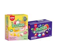 AMOS Peelerz Gummy Sweets, 4 Flavors Berry Assortment Fruit & 5 Fruits Flavors (Mango & Peach & Banana & Pineapple & Lychee)