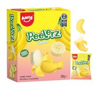 AMOS Peelerz Gummy Sweets, Banana Peelable Easter Sweets Candy Gift, 3D Fun Peeling Fruit Gums Candy, Real Fruit Juice Made Chews Snacks Sweet for Party Celebration- Box Package 240G