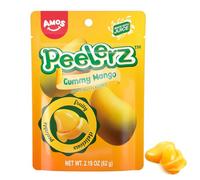 Amos Peelerz Mango Gummy Candy, Peeleble Gummy Mango Peeling Candy,Resealable 2.19oz Bag (Pack of 3)