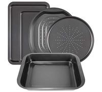 AMOS Premium Carbon Steel Oven Tray Set (5-Piece Set)