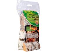 AMOS Premium Kiln Dried Real Birch Logs Approx. 8kg Hard Wood Open Fire Stove Burner Fuel Stoves Pizza Ovens Wood Burner