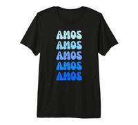 Amos Retro Name Stack Design Premium T-Shirt