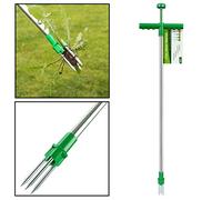 AMOS Weed Puller Tool, Stand-Up Weeder with Long Handle & 3 Claws, Manual Root Remover for Dandelions, Thistles & Lawn Weeds, No Bending or Chemicals, Easy Eject, 100cm Garden Grabber Tool
