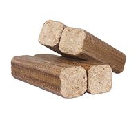 AMOS Woodlets Briquettes [12 Units] - Easy to Use, Premium-Grade, Long Burn Time Sustainable Wood Fuel for Open Fires & Multi-Stoves | Outdoor Cooking Fuel & Fire Starters