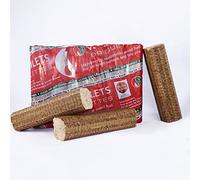 AMOS Woodlets Briquettes [6 units] - Easy to Use, Premium-Grade, Long Burn Time Sustainable Wood Fuel for Open Fires & Multi-Stoves | Outdoor Cooking Fuel & Fire starters