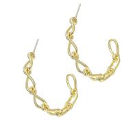 Amosfun 1 Pair Letter C Shaped Earrings Irregular Ear Decoration Creative Alloy Ear Studs Retro Fashion Alloy Catch Eyes Highlights Fashion Taste Women Work Holiday