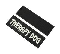 Amosfun 1 Pair Reflective Dog Patch Tag Wear Resistant Leather Pet Harness Patch Chic Stylish Simple Design for Service Dog Supplies