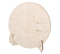 Amosfun 1 Set Commemorative Plaque with Stand Wooden Engraved Bracelet Holder for Birth Announcements Milestone Keepsake for Nursery for Shower and Special Occasions