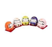 Amosfun 1 Set Japanese Doll Figurine Mini Zen Home and Car Decor Traditional Luck Ornament for Wealth and Prosperity for All Occasions