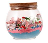 Amosfun 1 Set Unfinished Unicorn Terrarium DIY Project Kit with LED Night Light Create Your Own Bedroom Decor for Romantic Aesthetic Bottle for Home