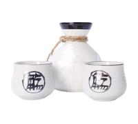 Amosfun 1 Set Wine Glass Set Traditional Sake Pot Japanese Wine Bottle Vintage Coffee Cup Portable Pot Wine Cup Sake Cup Pot Tea Mug Sake Cups Beige Ceramic