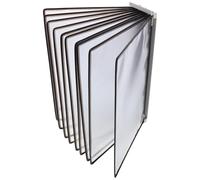 Amosfun 10-Page A4 Wall Folder Organizer Plastic Document Holder for Office Filing and Reference Display