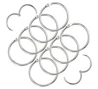 Amosfun 10 Pcs 70mm Iron Binder Rings Sturdy Book Rings Multi-Function for Daily Use Paper Binding and Key Clip Office Supplies