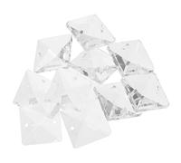 Amosfun 10 Piece Mini Acrylic Crystal Teardrop Prisms 0.87 Inch Clear Pendant Drops for Ceiling Light Chandelier Window Suncatcher DIY Home Decorative Ornaments