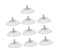 Amosfun 10 Sets Heavy Duty Clear PVC Suction Cups with Screw Thread and Nut Strong Adhesive Screw Thread Suction Pads for Glass Windows Bathroom Walls Transparent Sucker Pads
