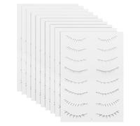 Amosfun 10 Sheets Lower Eyelash Stickers Eyelash Tattoos Stickers Natural Look High Adherence Black Tattoo Paper Pet Film Women for Shopping and Stage