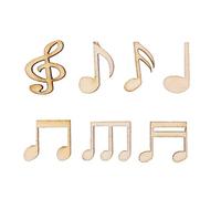 Amosfun 100 Pcs Natural Wood Musical Notes Wood Slice For Crafts And Scrapbooking Musical Ornaments For DIY Cards Decoupage Posters And Creative Projects