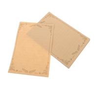 Amosfun 100 Sheets Vintage Kraft Paper Stationery for Letter Writing with Antique Textured Surface and Classic Retro Styling, 100 Sheets Suitable for Rustic Journaling and Long-Term
