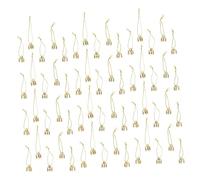 Amosfun 1000pcs Gold Plastic Christmas Ornament Caps with Attached Strings Reusable Replacement Bauble Hangers for Glass Porcelain Ceramic Holiday DIY Decor