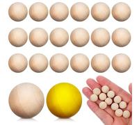 Amosfun 100pcs 12mm Unfinished Wooden Beads Round Balls Solid Wood Spheres for DIY Crafts Macrame Jewelry Making and Decorative Art Projects