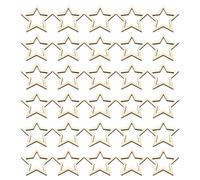 Amosfun 100pcs 20mm Wooden Star Slices DIY Craft Wood Chips Unfinished Wood Pieces for Arts, Crafts Christmas Decoration