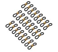 Amosfun 100pcs Black Adjustable Bird Leg Brace Bands for Poultry and Ducks Rubber and Metal Material, Corrective Support for Chick Leg Alignment, for Farm and Hatchery Use