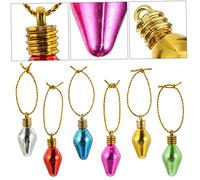 Amosfun 100Pcs Colorful Lamp Beads DIY Decoration with Rope for Party Stage Bedroom Simulated Pendant Lights for Christmas Tree and Gift Embellishment Random Color