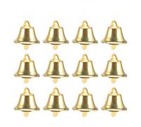 Amosfun 100Pcs Craft Bells Jingle Bells Christmas Mini Hanging DIY Gold Hanging Wind Small for Crafts Christmas Tree Ornament