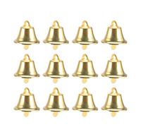 Amosfun 100Pcs Craft Bells Jingle Bells Christmas Mini Hanging DIY Gold Hanging Wind Small for Crafts Christmas Tree Ornament