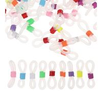 Amosfun 100pcs Eyeglasses Chain Connector Rubber Ends Anti-Slip Spectacle Retainer Cord Ends for Glasses Frames Necklace DIY Jewelry Making Accessories