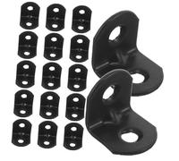 Amosfun 100pcs Layer Support Iron Corner Brackets for Wood Shelf Iron Corner Brace for Shelves Black