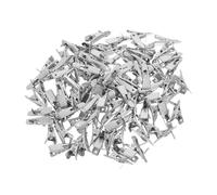 Amosfun 100pcs Mini Alligator Clips Christmas Tree Ornament Clips for Wreath Flower Decorations Festive Everyday Use