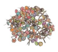 Amosfun 100pcs Mini Brads Metal Scrapbooking Brads Paper Fixings for DIY Crafts 9mm