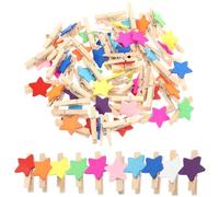 Amosfun 100pcs Mini Wood Clothespins for Photos and Crafts Tiny Natural Wooden Clips for Cards Snack Bags Notes and Decorative Hanging Sturdy Multipurpose Pegs for DIY Projects and Home