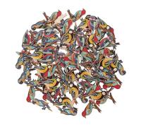 Amosfun 100pcs Mixed Vintage Wooden Bird Buttons 35-40mm for Sewing DIY Crafts Scrapbooking Decorative Wooden Buttons for Crafting and Card Making Random Style