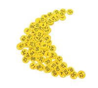 Amosfun 100pcs Numbered Plastic Key Tags Circular Number Labels Washable PVC Discs for Keychains in Supermarket Lockers