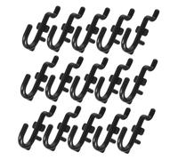 Amosfun 100pcs Peg Board Hook Basket Pegboard Hanging Accessories Display Storage Hooks Workshop Tool Holders Utility Storage Holders Black Plastic