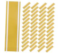 Amosfun 100pcs Self Adhesive Paper Napkin Bands for Weddings and Parties Gold Silverware Wraps with Windproof Hold Decorative Napkin Rings for Outdoor and Indoor Dining Elegant Table