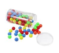 Amosfun 100pcs Small Colored Counting Balls Solid Plastic Balls for Math Learning and Probability Teaching Bright Bulk for Elementary School Sensory Play and Educational Fun