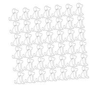 Amosfun 100pcs Small Metal Dog Shaped Paper Clips Multi Function Document Organizers Creative Office Supplies for Books Notes Photos and Memos