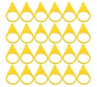 Amosfun 100pcs Tire Nut Indicator Nuts Lug Caps Accessories for Cars Yellow