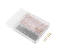 Amosfun 1050pcs Brass Terminal Blocks Assortment Kit Male Female Spade Connectors for Electrical Wiring Car Audio Speaker Use Crimp Terminals Insulated Sleeve