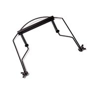 Amosfun 10holes Harmonica Neck Holder Black Metal Frame Harmonica Holder Neck Harp Rack for Mouth
